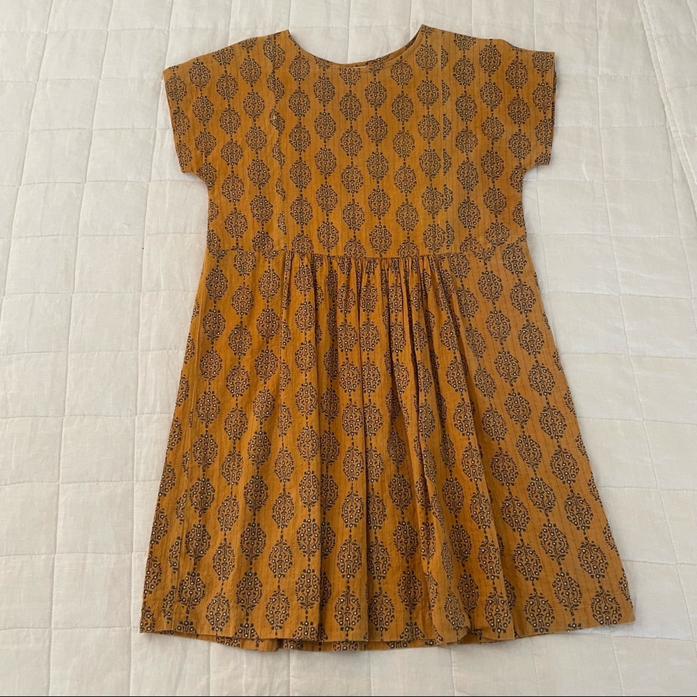 Block-print shift dress